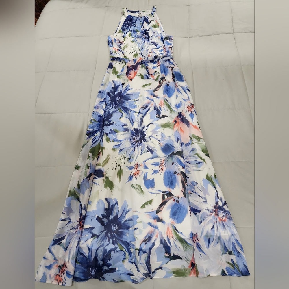 Be by Chetta B A-Line Halter Maxi Dress